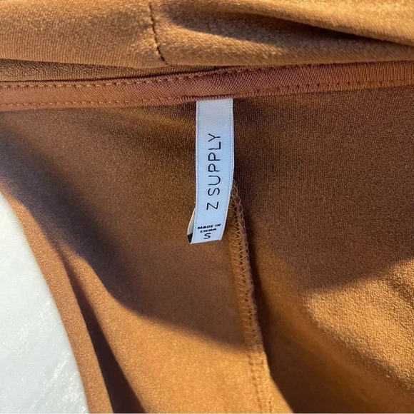 Z Supply faux suede cardigan, camel brown. Size Small. - Picture 5 of 5